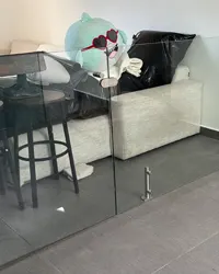 División interna para mascotas de vidrio templado