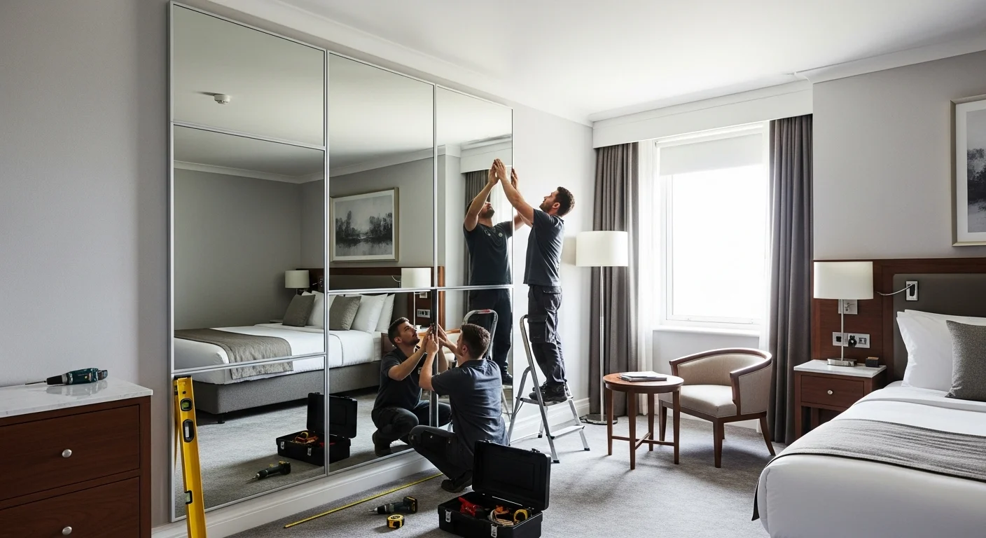 Espejo para hoteles fabricado a medida